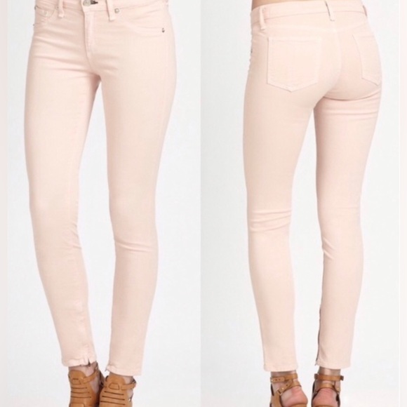 Rag & Bone Pink Blush Skinny Jeans - Picture 1 of 12